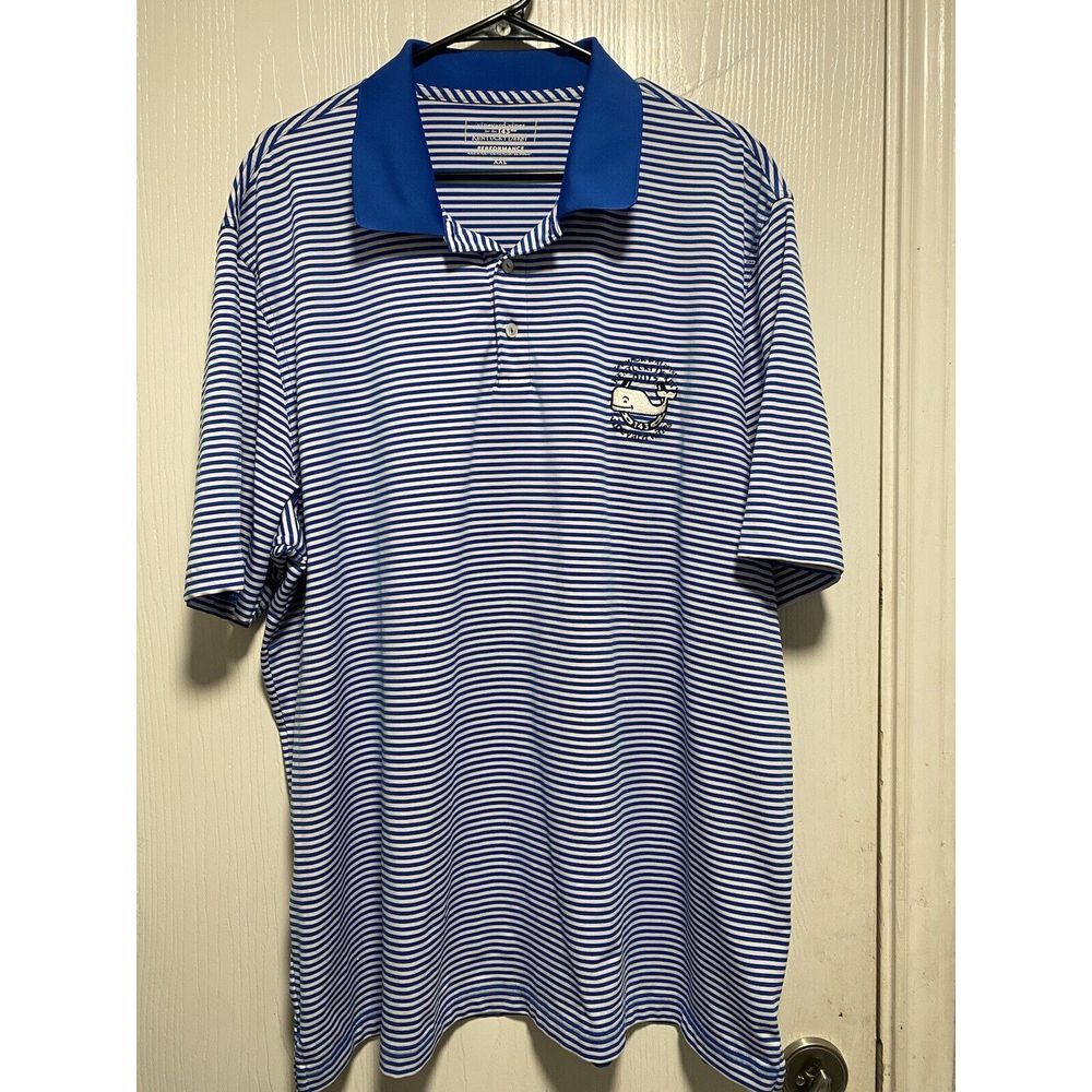 Vineyard Vines Polo Shirt Mens XXLarge Blue 2017 Kentucky Derby Performance Golf